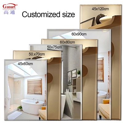 Miroir murale moderne pour salle de bain de style Morden Full Glass Make Up Stickers décoratifs pour la maison