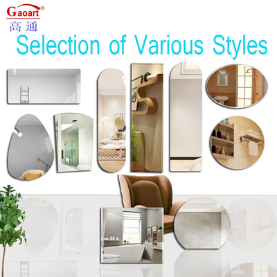 Miroir murale moderne pour salle de bain de style Morden Full Glass Make Up Stickers décoratifs pour la maison