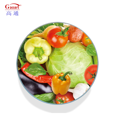 Table à manger en verre blanc ronde et carrée Placemat pour table à manger en couleur personnalisée