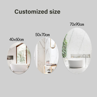 Salle de bains Salon de coiffure ovale Miroir murale avec design moderne personnalisé et style debout libre