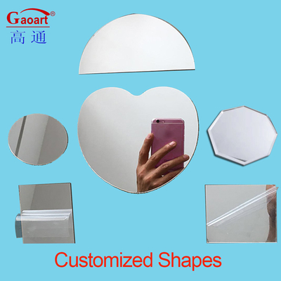 Plateau adhésif pour le miroir de chambre à coucher 80 cm miroir suspendu au mur sans cadre