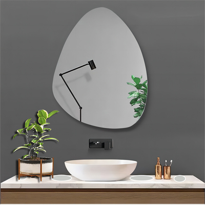 Moderne miroir murale maquillage verre beauté autocollant de bain pour le salon et la salle de bain