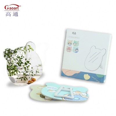 Mini maquillage compact petite poche petit carré décor de la maison miroir et style de conception de mode
