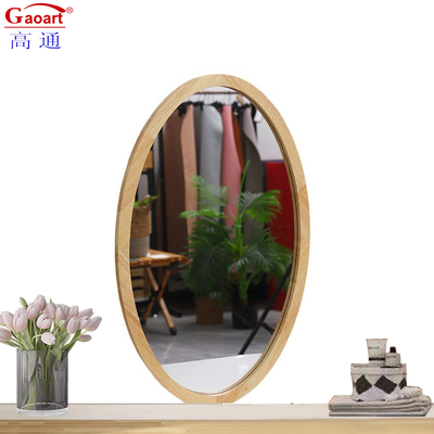 Décoration de chambre rustique moderne Longueur du sol Miroir en bois avec verre