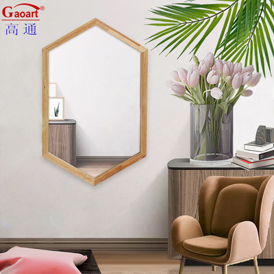 Style de design contemporain Encastré en bois Arche antique Décoration murale miroir pour salon