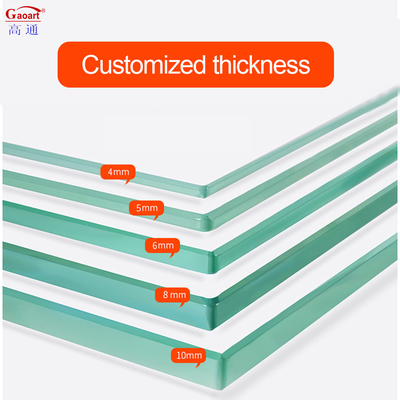 Verre lisse 4 6 mm Porte coulissante tempérée Transparent Draguerail échantillons de verre avec trou
