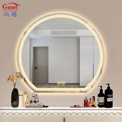 Semi-cercle murale rétro-éclairée Smart Salon de bain maquillage autocollant miroir pour tous les jours