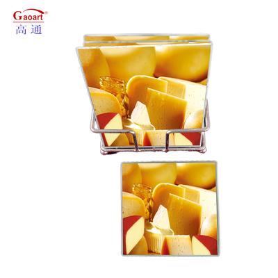 Tableau de coupe de fromage personnalisé à température carrée pour toutes les saisons