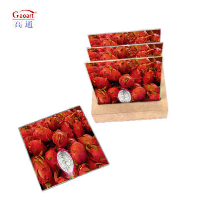 Tableau de coupe de verre pour accessoires de cuisine fonctionnels avec poignée et style de conception de fruits