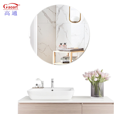 Moderne style vanité sans cadre de verre grand miroir murale de salle de bain pour la décoration du salon