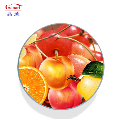 Placemat de cuisine durci légumes personnalisés rectangulaires pour table à manger en verre rond