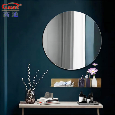 Décoration de salle de bain en argent miroir unique