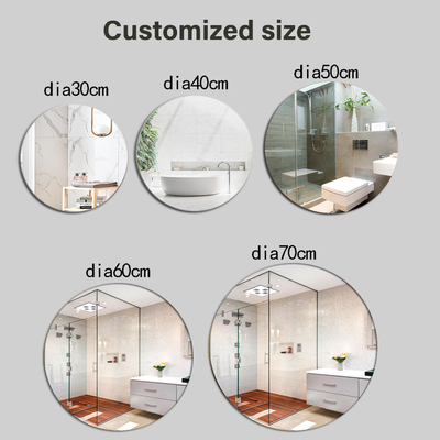 Décoration de salle de bain en argent miroir unique