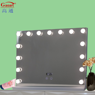 Maquillage quotidien Occasions Métal et verre Miroir avec ampoule LED Hollywood Vanity Light