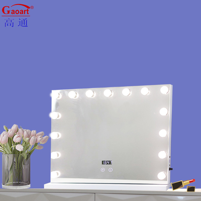 Maquillage quotidien Occasions Métal et verre Miroir avec ampoule LED Hollywood Vanity Light