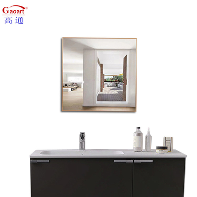Grand métal d'or en aluminium moderne debout plancher murale miroir suspendu pour la maison magasin de vin