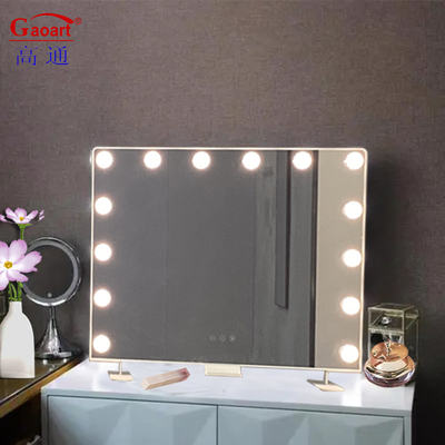 Maquillage personnalisé en noir chorome lumière vanité miroir éclairé avec style hollywoodien