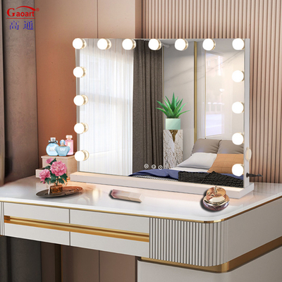 Morden style corps complet maquillage chorome maquillage légère vanité maquillage led décor à domicile hollywood avec miroir lumineux