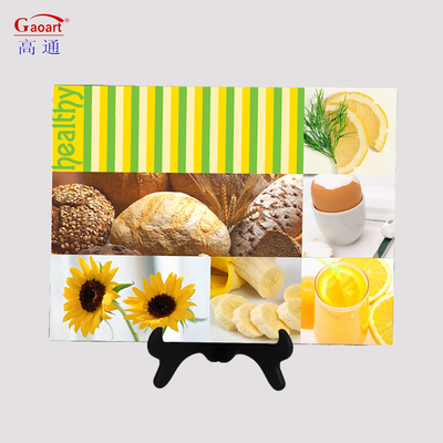 Tableau de coupe de cuisine en verre trempé tout-saison avec logo personnalisé acceptable