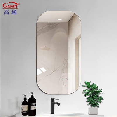 Salon de coiffure de bain Meubles longs Miroir irrégulier à demi-ronde Parfait pour la décoration murale