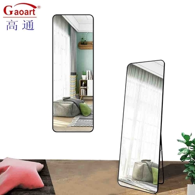 Miroir murale de salon avec support de grande taille en verre en or ancien