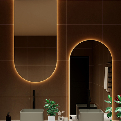 Fonction de commutateur tactile Grand miroir en verre pour le mur de chambre moderne en design salle de bain de luxe