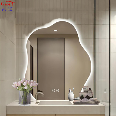 Taille personnalisée Miroir argenté LED salle de bains Lumière murale pour le salon Dortoir décoration