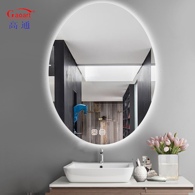 Smart Glass Design rond miroir LED pour chambre d'hôtel plein éclairage jusqu'à la décoration de la chambre à coucher mur