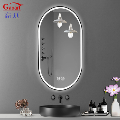 Smart Glass Design rond miroir LED pour chambre d'hôtel plein éclairage jusqu'à la décoration de la chambre à coucher mur