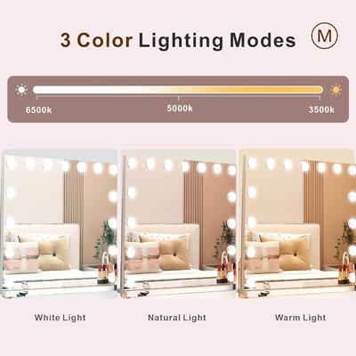 Maquillage personnalisable pour le design de mode Vanity Hollywood Led Mirror avec finition Chrome