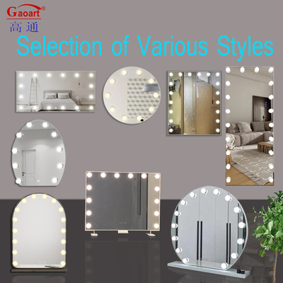 Maquillage personnalisable pour le design de mode Vanity Hollywood Led Mirror avec finition Chrome