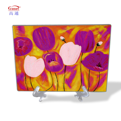 Taille client Table à découper en verre trempé cuisine Sublimation Blanc d'origine