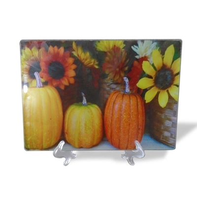 Taille client Table à découper en verre trempé cuisine Sublimation Blanc d'origine