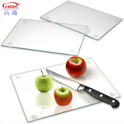 Tableau de coupe de cuisine durable Toutes les saisons Verre trempé Bloc de découpage durci