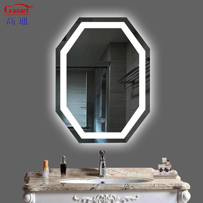Grand miroir LED noir pour la décoration de la salle de bain de l' hôtel