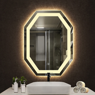 Grand miroir LED noir pour la décoration de la salle de bain de l' hôtel