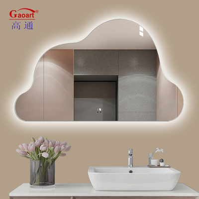 Décoration en verre de taille personnalisée pour la lumière de salle de bain moderne dans le salon miroir de salle de bain intelligent