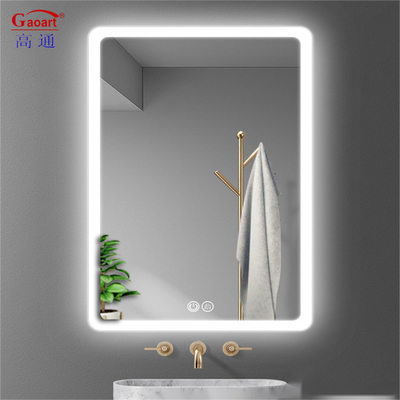 Grande salle de bains moderne Hello Kitty Douche sans brouillard Smart Autocollant mur avec miroir de lumière LED