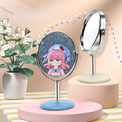 Décoration personnalisée en plastique et en verre Mini miroir portable de vanité