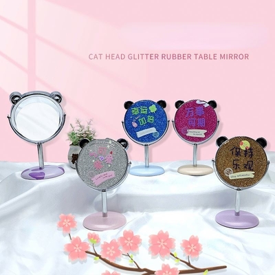 Décoration personnalisée en plastique et en verre Mini miroir portable de vanité