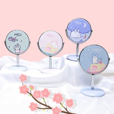 Décoration personnalisée en plastique et en verre Mini miroir portable de vanité