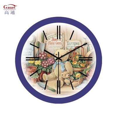 Horloge murale en feuille de 12 mm pour la décoration de chambre en verre de sublimation de style classique
