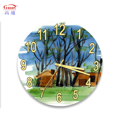 Séparé Manteau moderne Décoration de la maison Horloge murale de chambre à coucher pour la décoration en verre de sublimation