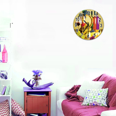 Séparé Manteau moderne Décoration de la maison Horloge murale de chambre à coucher pour la décoration en verre de sublimation