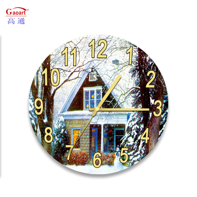 Modern Glass Face Clock pour le salon Manteau Sublimation Miroir de cuisine Décoration de la maison