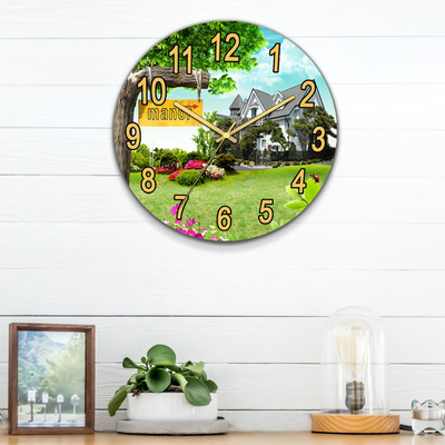 Affichage à l' aiguille de modèle scénique Horloge UV pour chambre à coucher salle de bains Vitre Temps de sublimation