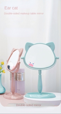 Design à la mode miroir en plastique et en verre bureau debout miroir maquillage pour les voyages