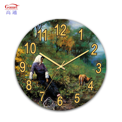 Classique verre trempé miroir cuisine sublimation manteau salon pendentif visage horloge UV
