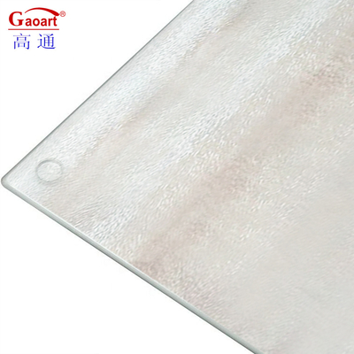 Tableau de coupe en verre trempé rectangulaire doré de taille client pour cuisine 500 pièces