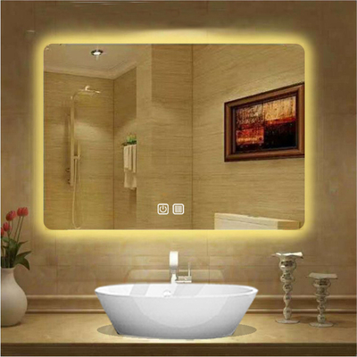 Rétroviseur personnalisé Miroir suspendu à la paroi avec LED Miroir en verre